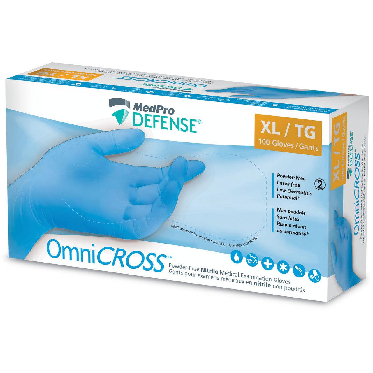 Nitrile Powder-free Gloves MedPro Defense Omnicross