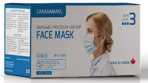 Mask Disposable Medical Level 3 Canada Masq
