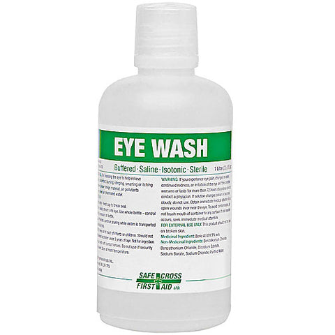 Eyewash Solution, 1 Litre, Safecross