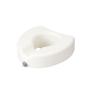 White Raised Toilet seat for regular/elongated toilet with locking mechanism for safety