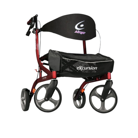 Rollator Airgo Excursion X18 Hemi Height, Cranberry, Drive