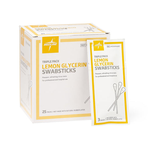 Oral Swabsticks Lemon Glycerin by Medline