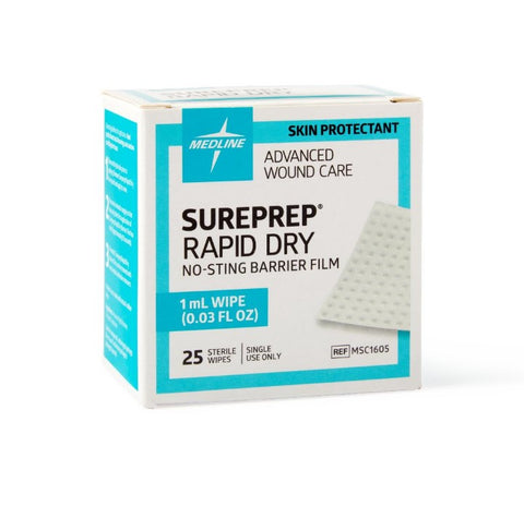 Barrier Film Wipe SurePrep Rapid Dry No-Sting Medline