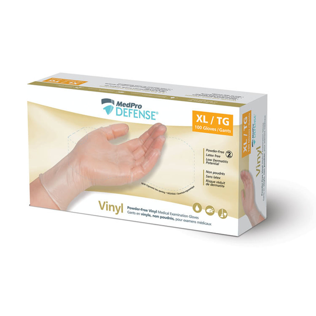 MedPro Defense Vinyl Powder-Free Exam Gloves
